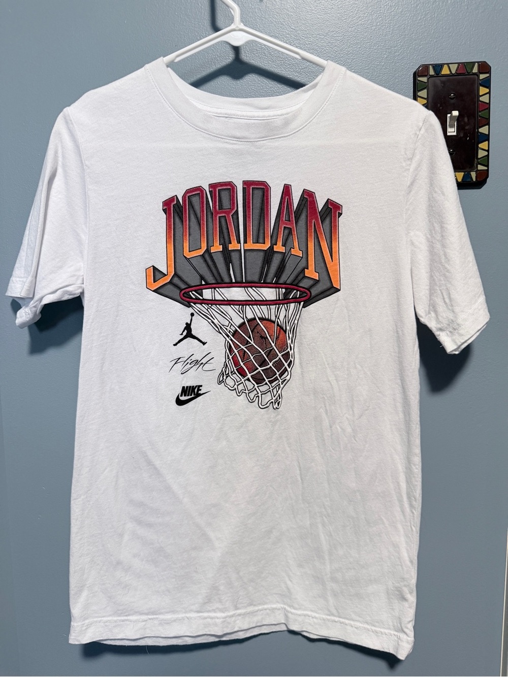 Jordan White Tee with Gray Jumpman Logo